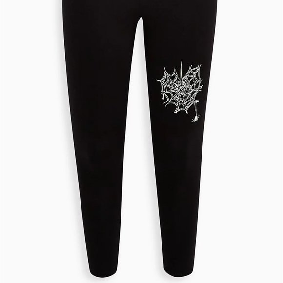 ❤️NWT VINTAGE TORRID LEGGING - GLOW IN THE DARK HALLOWEEN COSTUME SPIDER WEB - Picture 9 of 11